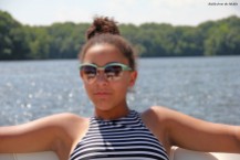 Sarah on boat
